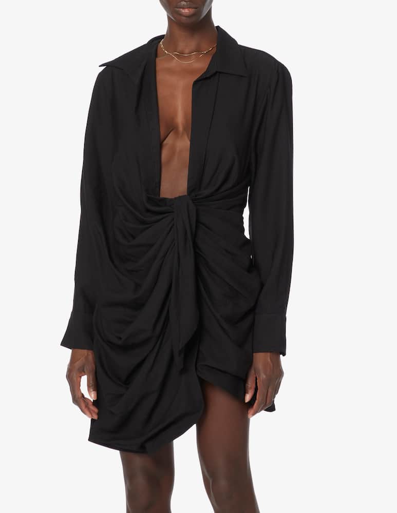 rinascente Jacquemus Bahiamini wrap dress - Black