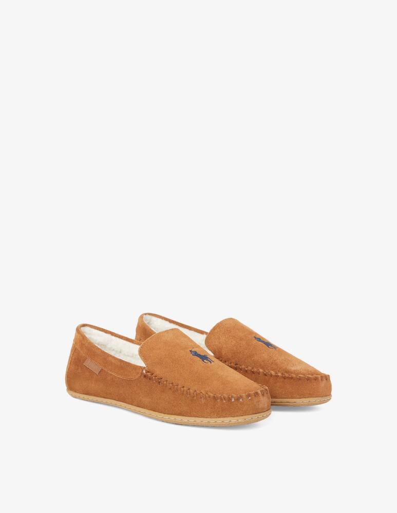 rinascente Polo Ralph Lauren Collins loafers with fur - Brown