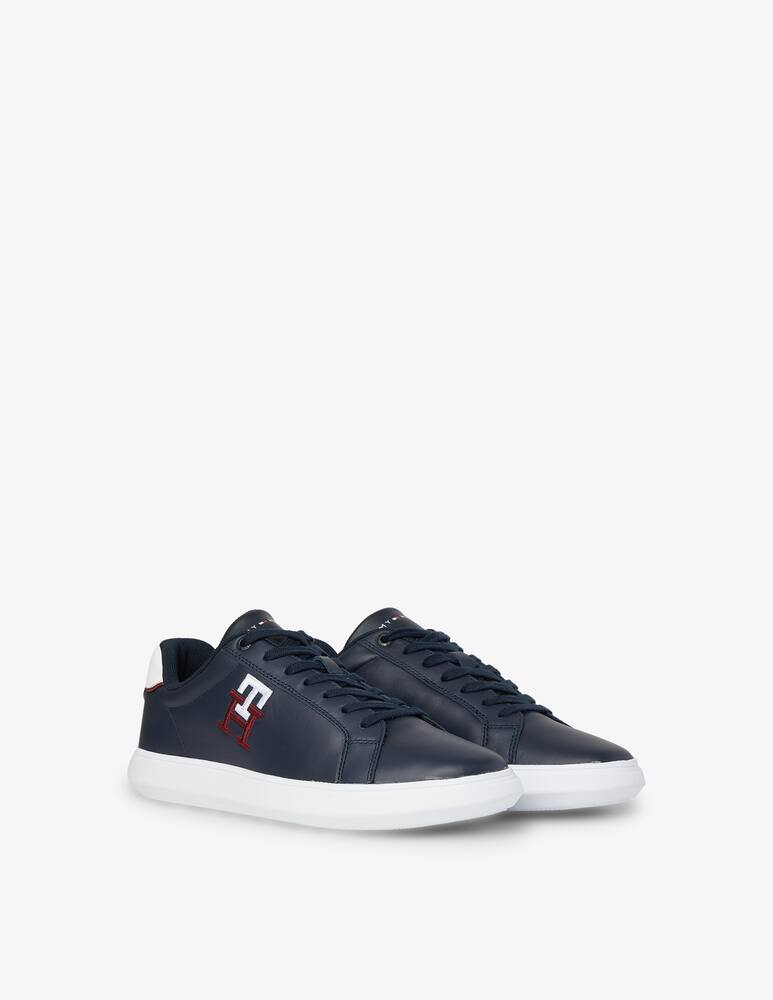 rinascente Tommy Hilfiger Th monogram leather sneakers - Blue