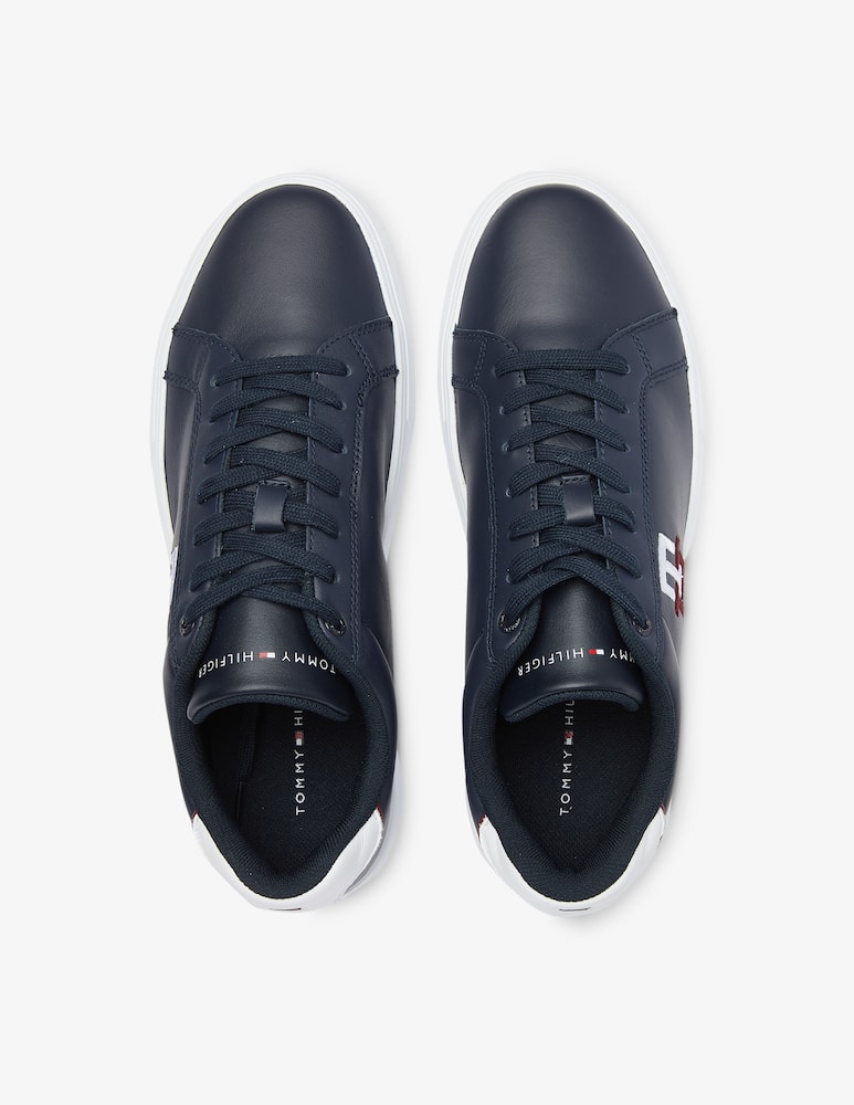 rinascente Tommy Hilfiger Th monogram leather sneakers - Blue