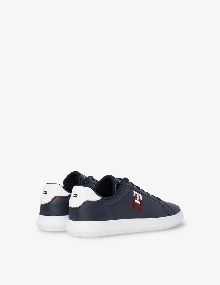 rinascente Tommy Hilfiger Th monogram leather sneakers - Blue