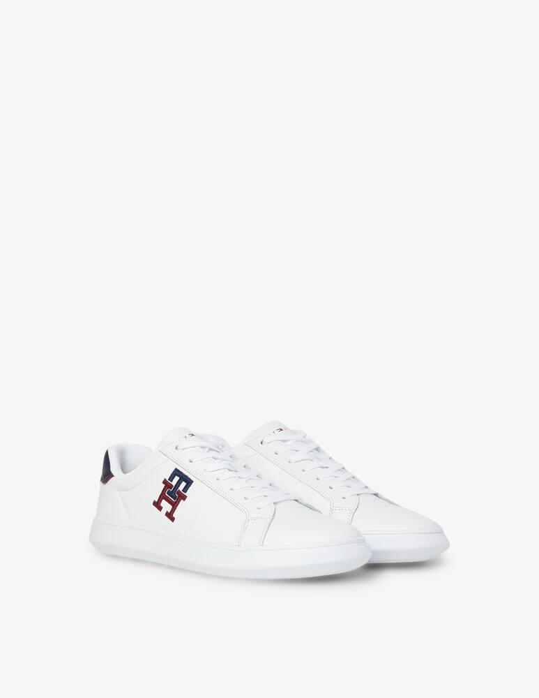 rinascente Tommy Hilfiger Th monogram leather sneakers - White
