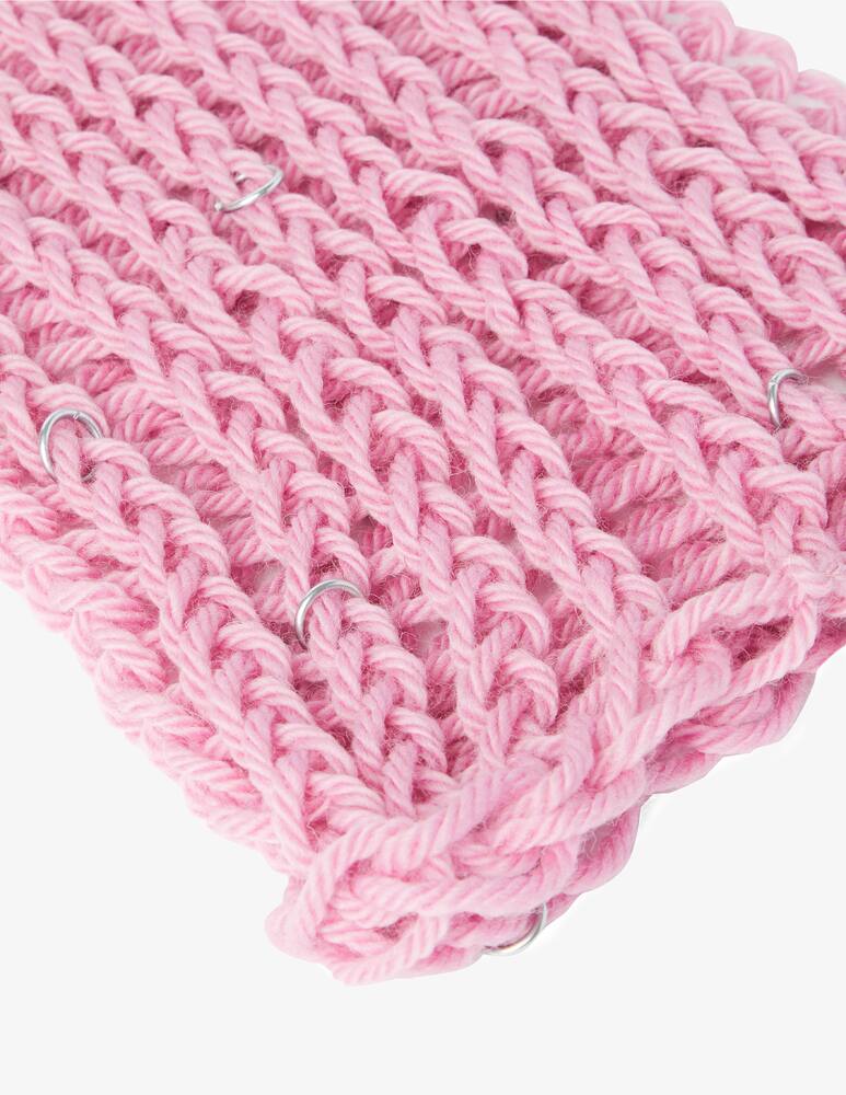 rinascente C.rusade Balaclava in lana con anelli - Rosa