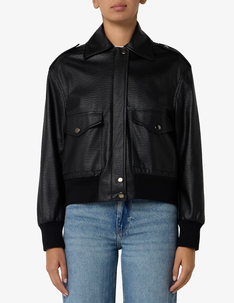 rinascente Annarita N Faux leather bomber jacket