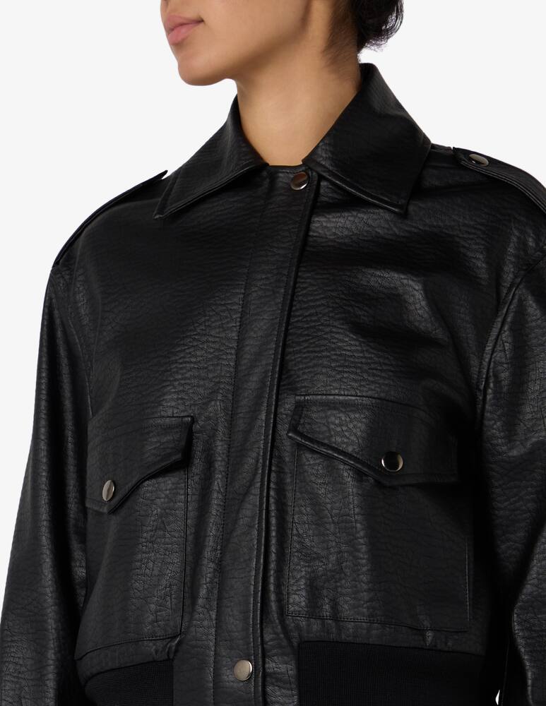 rinascente Annarita N Faux leather bomber jacket