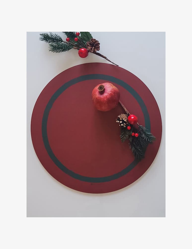 rinascente It's A Little Story Tovaglietta Rotonda Christmas Red