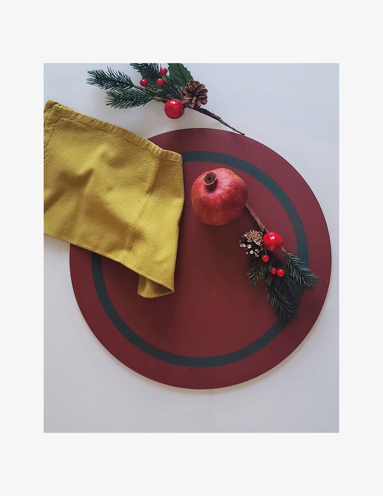 rinascente It's A Little Story Tovaglietta Rotonda Christmas Red