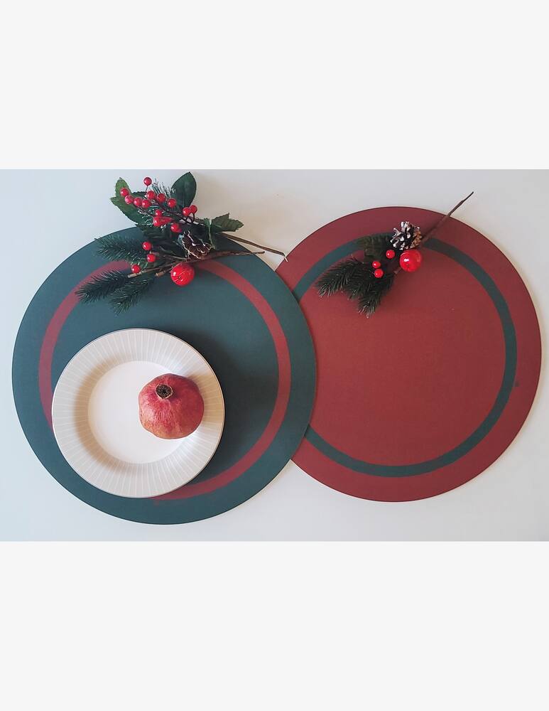 rinascente It's A Little Story Tovaglietta Rotonda Christmas Red