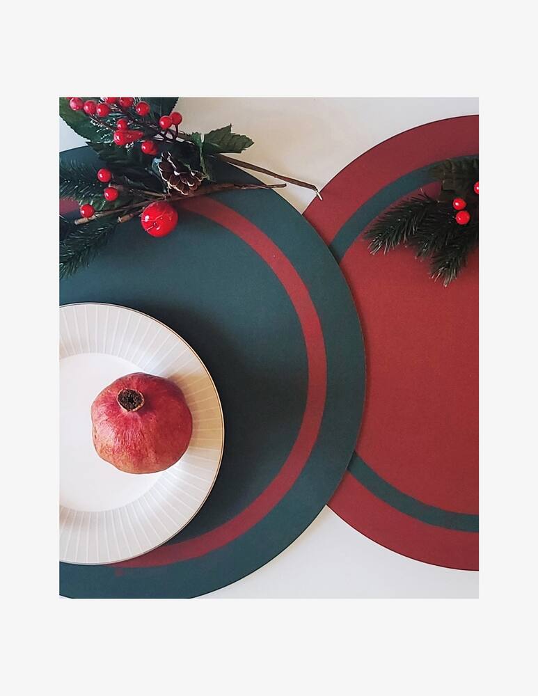 rinascente It's A Little Story Tovaglietta Rotonda Christmas Red