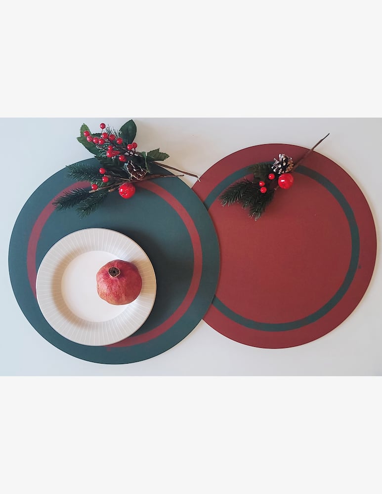 rinascente It's A Little Story Tovaglietta Rotonda Christmas Green