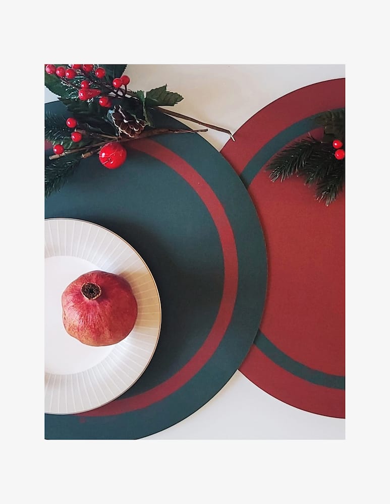 rinascente It's A Little Story Tovaglietta Rotonda Christmas Green