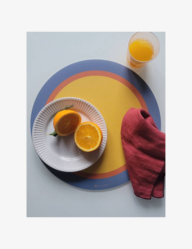 rinascente It's A Little Story Placemat Round Tangerine