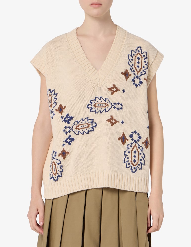 Weekend Max Mara Gilet in maglia Crusca - immagine 1 Weekend Max Mara Gilet in maglia Crusca - immagine 1