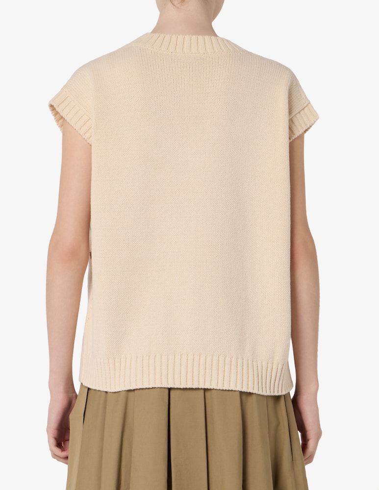 Weekend Max Mara Gilet in maglia Crusca - immagine 3 Weekend Max Mara Gilet in maglia Crusca - immagine 3