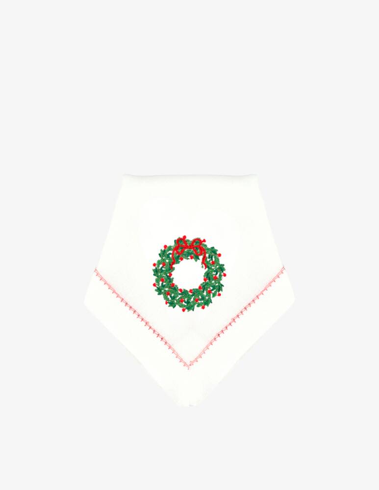 rinascente Mariaida Home Embroidered Napkin with Garland