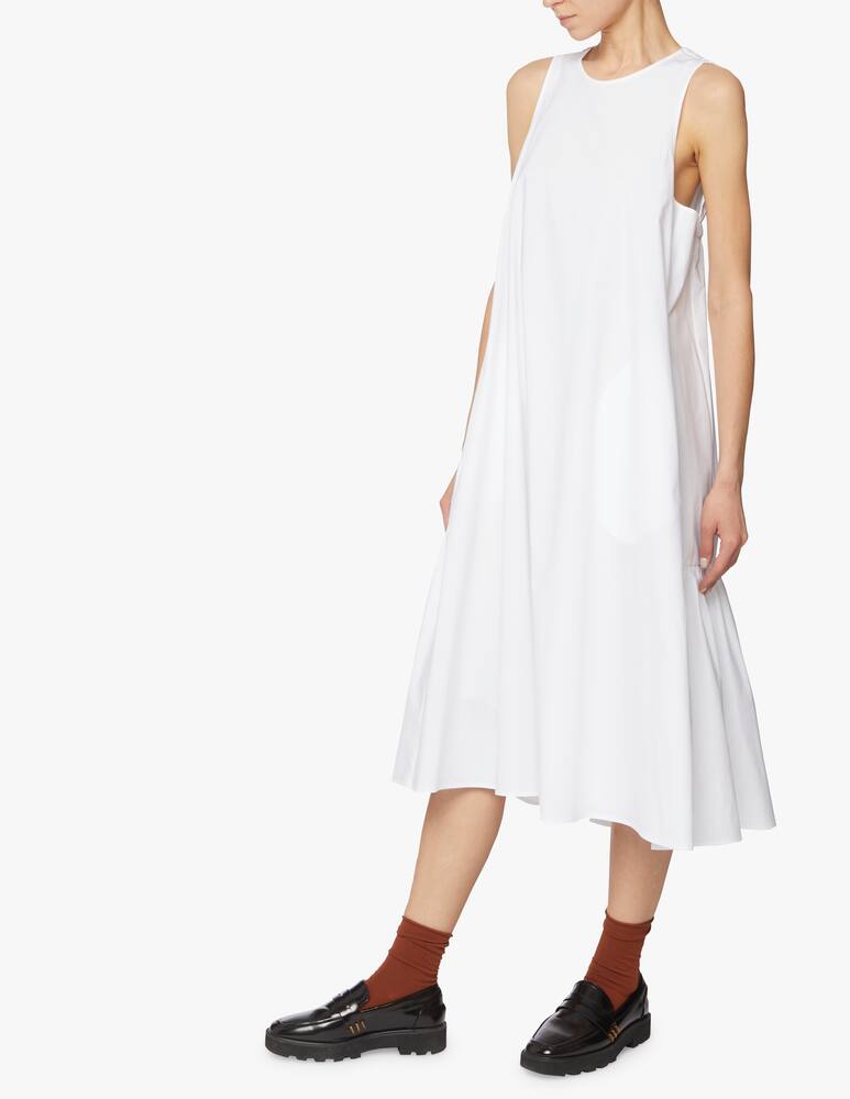 rinascente Peserico Vestito midi collo a giro Bianco porcellana