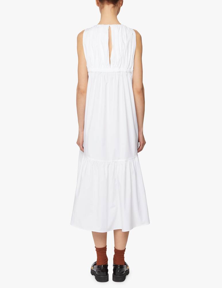 rinascente Peserico Vestito midi collo a giro Bianco porcellana