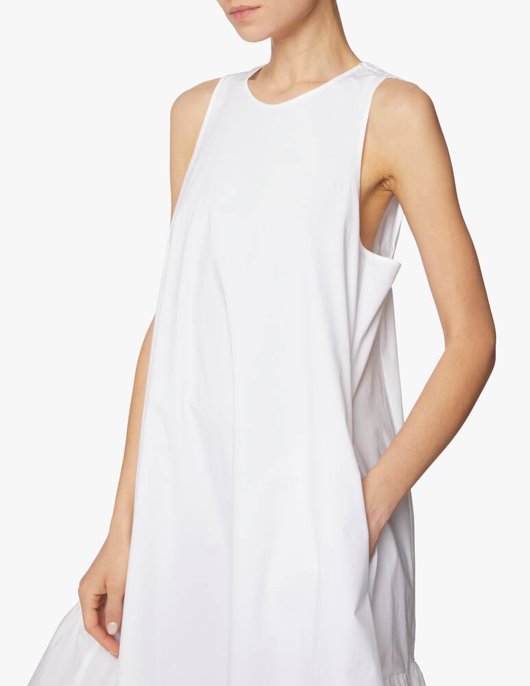 rinascente Peserico Vestito midi collo a giro Bianco porcellana