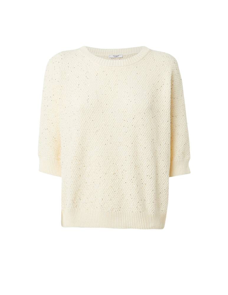 rinascente Peserico Maglia in filato cotone con paillettes 