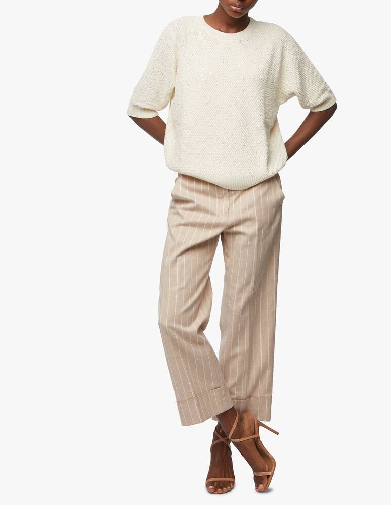 rinascente Peserico Maglia in filato cotone con paillettes 