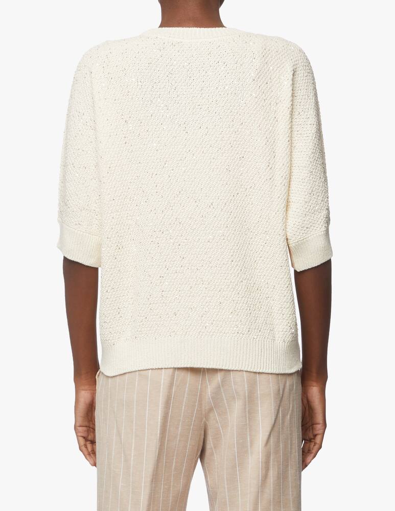 rinascente Peserico Maglia in filato cotone con paillettes 