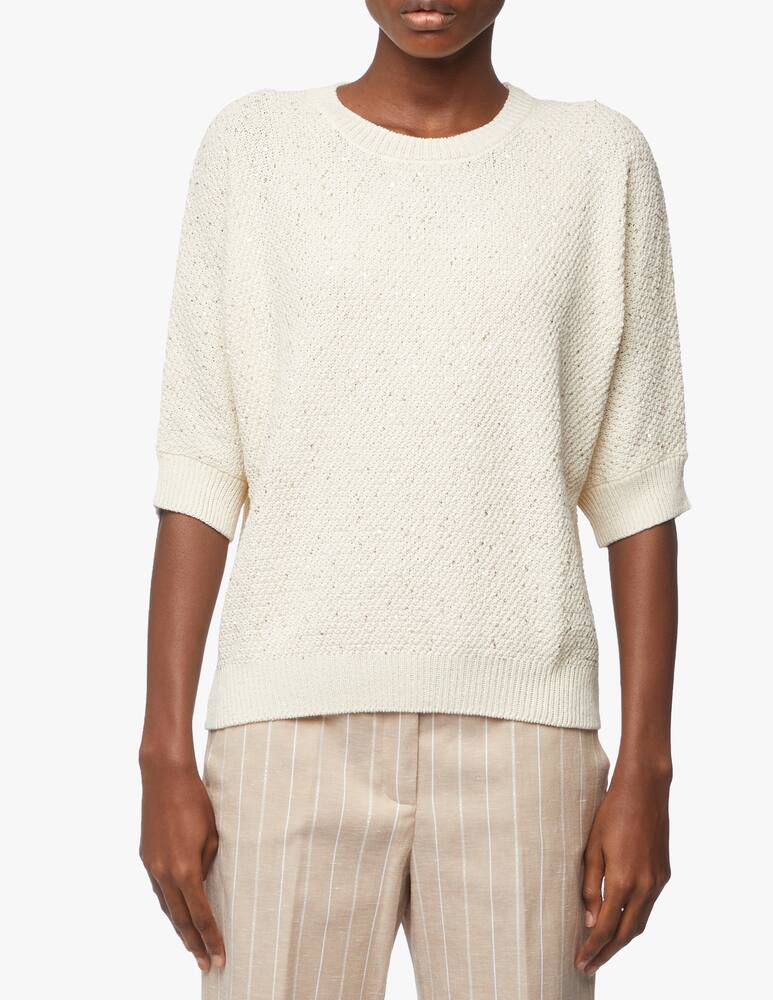 rinascente Peserico Maglia in filato cotone con paillettes 