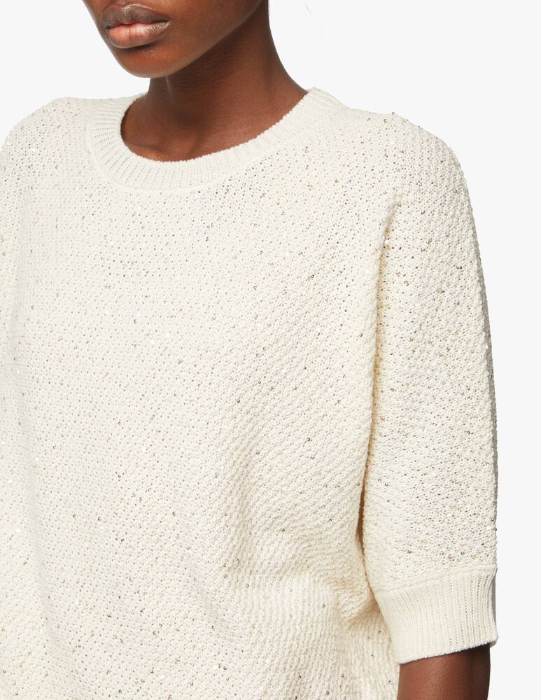 rinascente Peserico Maglia in filato cotone con paillettes 