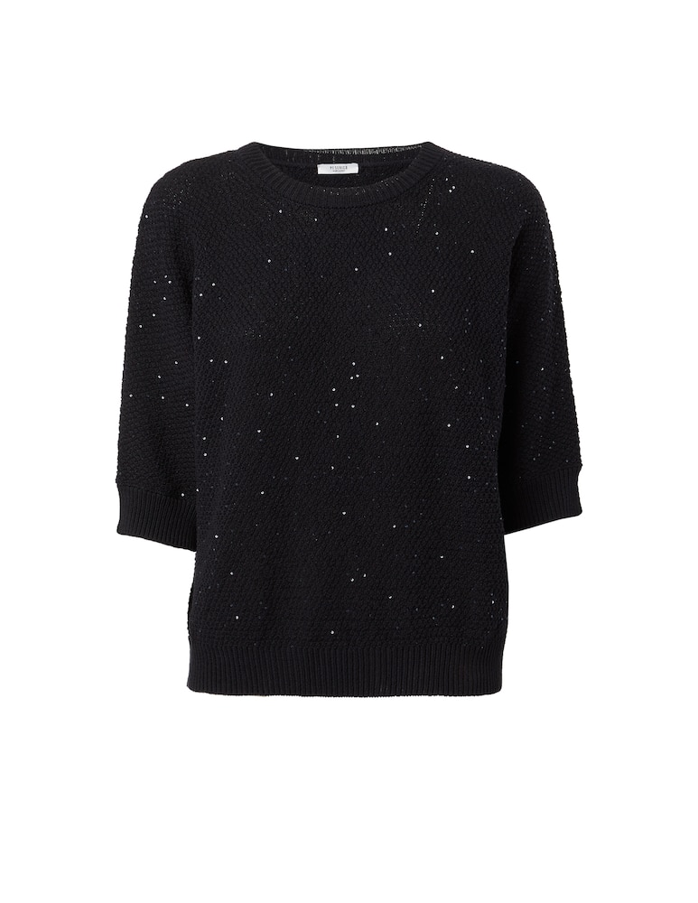 rinascente Peserico Cotton sequins yarn sweater 