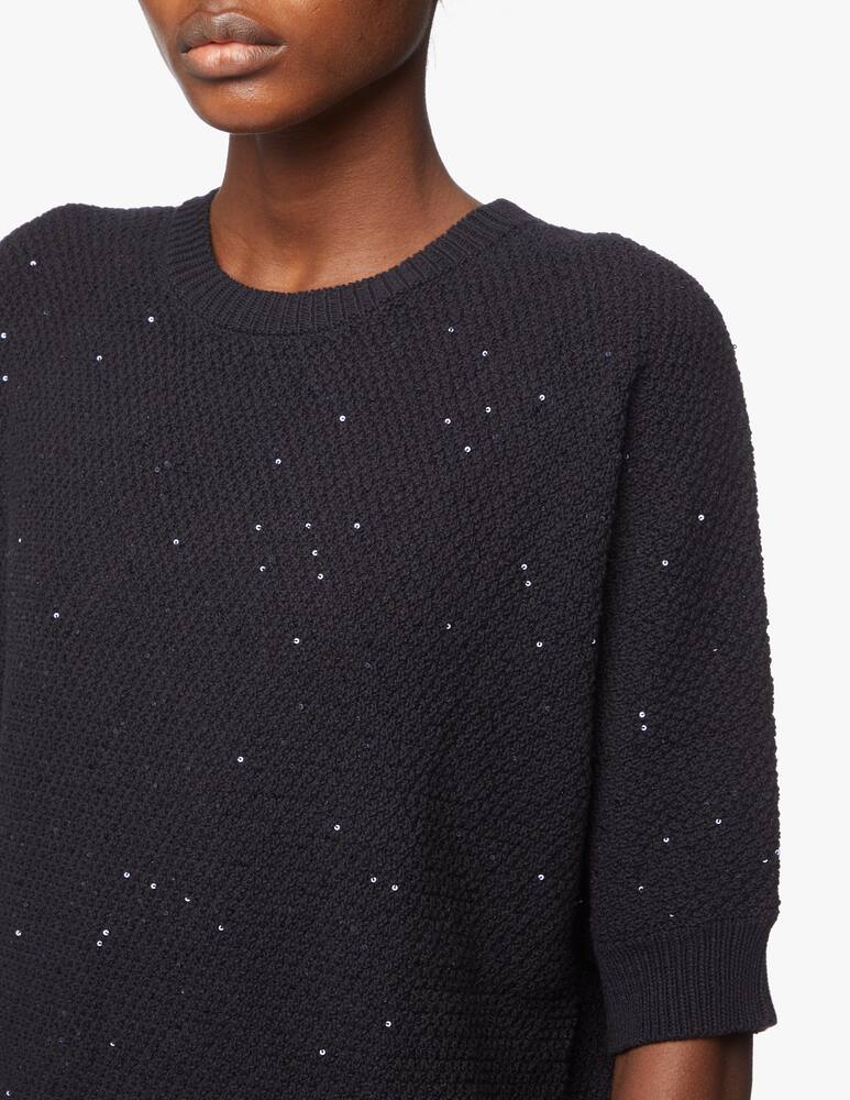 rinascente Peserico Cotton sequins yarn sweater 