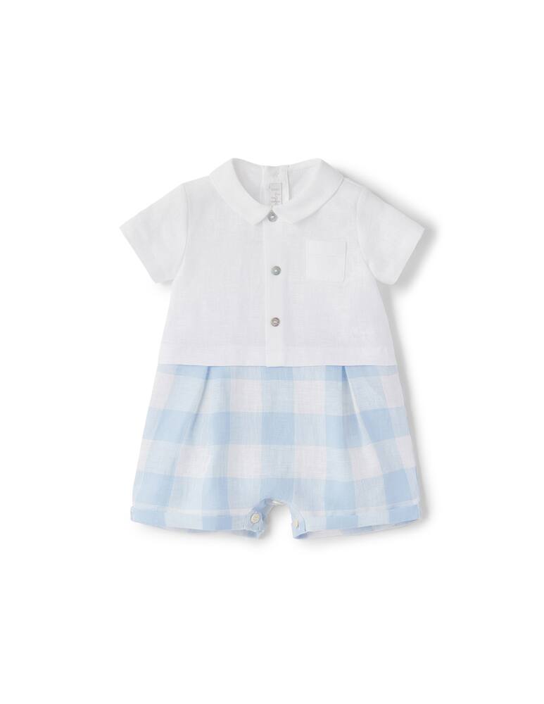 rinascente Il Gufo Pagliaccetto in lino a quadri