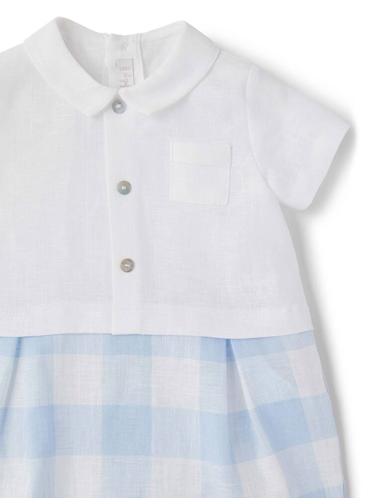 rinascente Il Gufo Pagliaccetto in lino a quadri