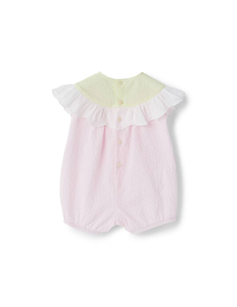 rinascente Il Gufo Pagliaccetto in cotone goffrato