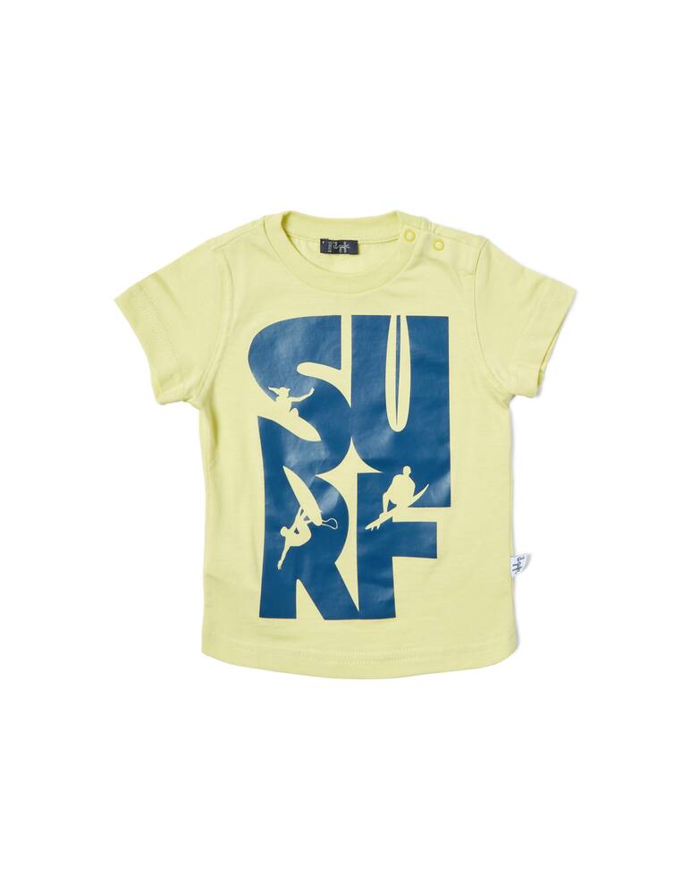 rinascente Il Gufo Short sleeve cotton jersey t-shirt with surf print