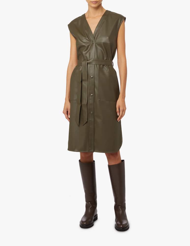 MM by MaxMara Gilet in jersey spalmato Canter - Marrone Max Mara - immagine 1