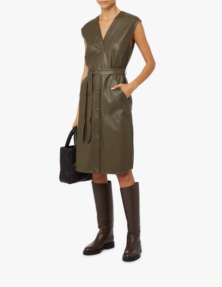 MM by MaxMara Gilet in jersey spalmato Canter - Marrone Max Mara - immagine 2