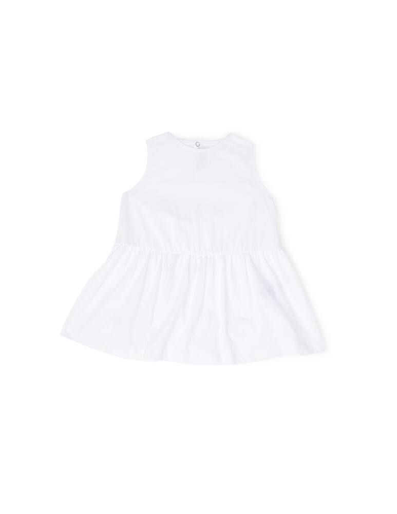 rinascente Il Gufo Tulle short sleeve dress with applied flower