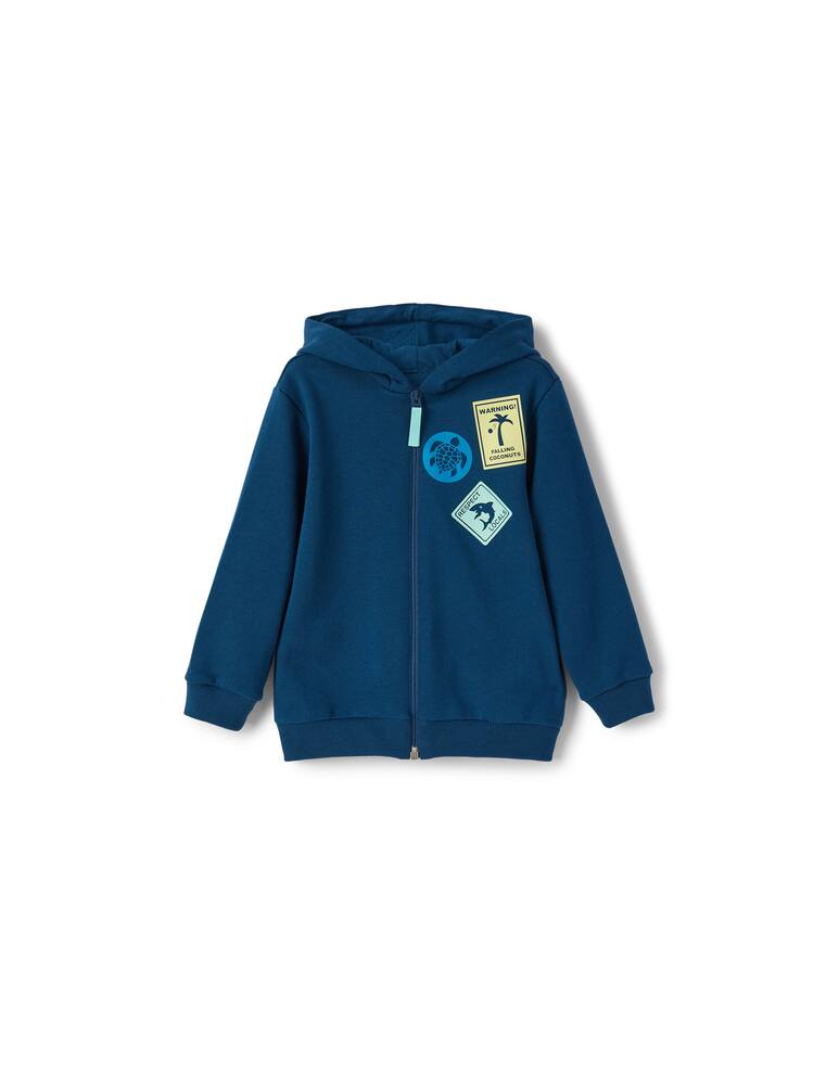 rinascente Il Gufo Cotton sweatshirt with zip and hood