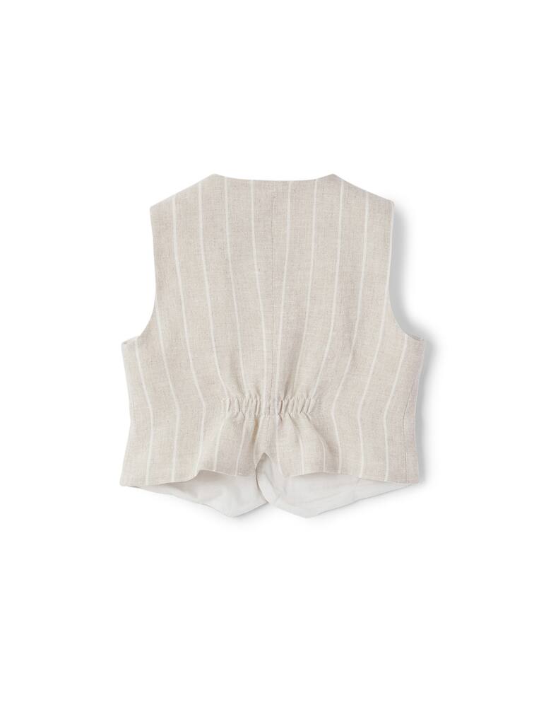 rinascente Il Gufo Striped linen vest