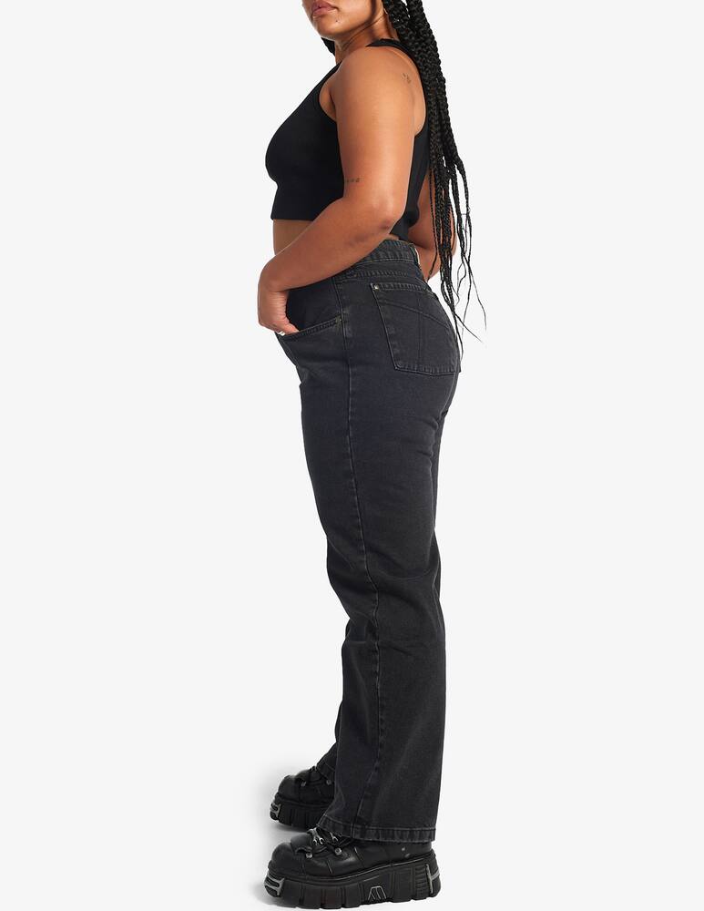 rinascente The Ragged Priest Jeans a vita media gamba dritta - Nero