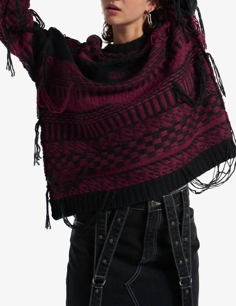The Ragged Priest Indie knit chunky jumper - Red - picture 3