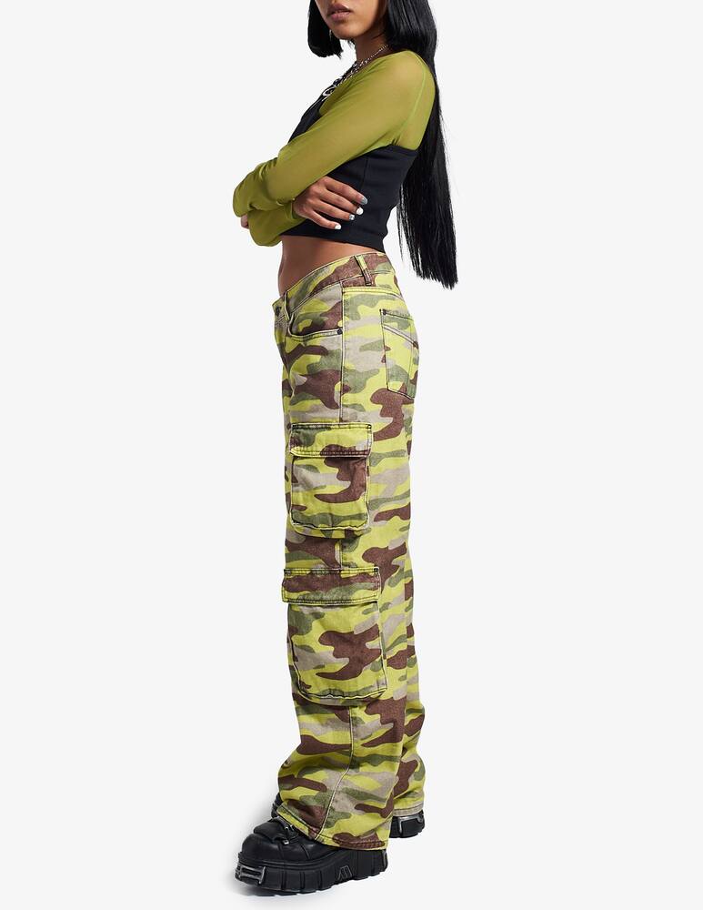 rinascente The Ragged Priest Camo cargo pants - Yellow