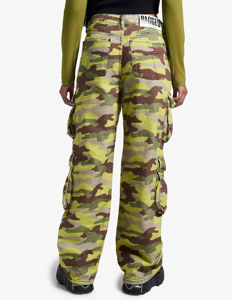 rinascente The Ragged Priest Camo cargo pants - Yellow