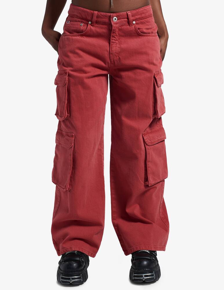 rinascente The Ragged Priest Cargo release trousers - Red
