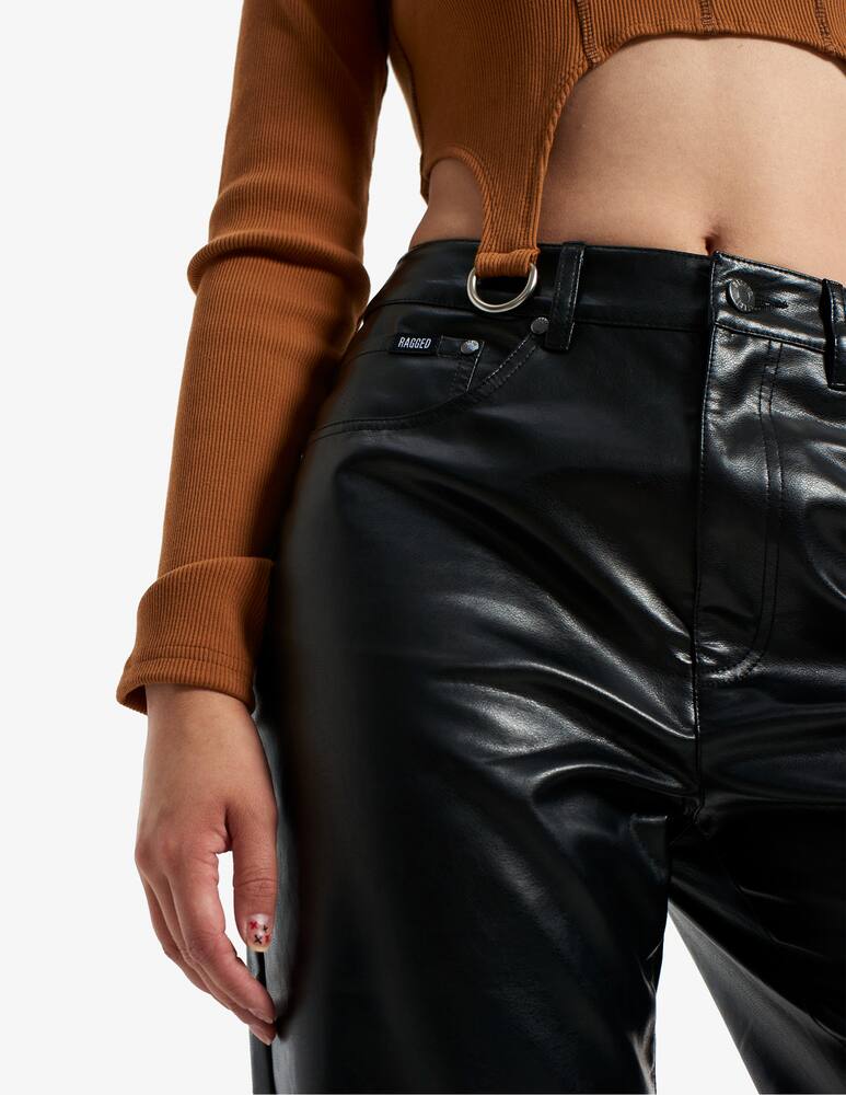 rinascente The Ragged Priest Pantaloni in pelle sintetica Rider - Nero