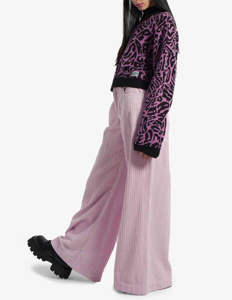 rinascente The Ragged Priest Pink corduroy palazzo trousers - Pink