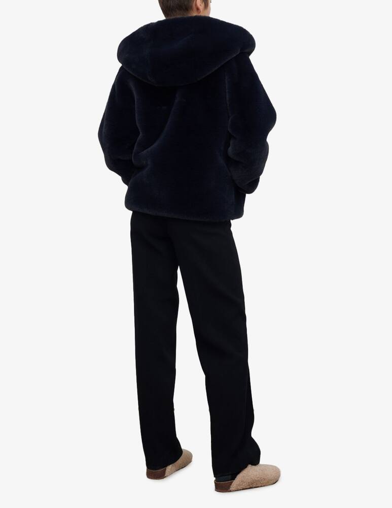 rinascente Jakke Daisy wear e care faux fur oversized hooded jacket - Black