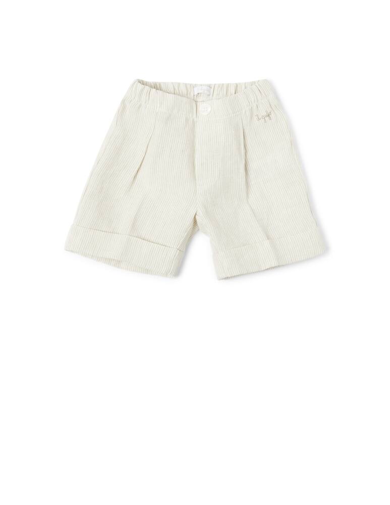 rinascente Il Gufo Bermuda in lino a righe