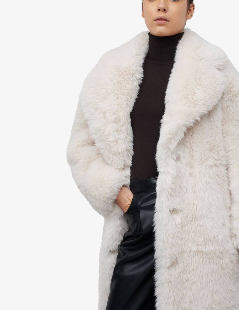 rinascente Jakke Spolverino lungo in pelliccia sintetica Katie wear e care  - Bianco