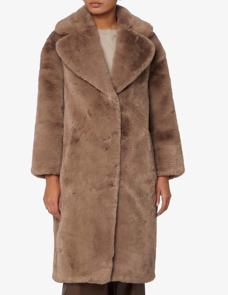 Jakke Katie wear e care faux fur long duster coat - Brown - picture 4 Jakke Katie wear e care faux fur long duster coat - Brown - picture 4