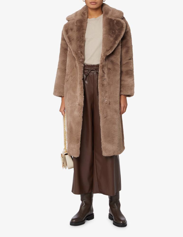 Jakke Katie wear e care faux fur long duster coat - Brown - picture 5 Jakke Katie wear e care faux fur long duster coat - Brown - picture 5